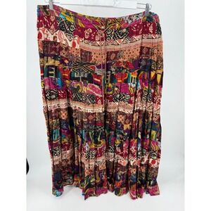 VTG Westbound Patchwork Maxi Skirt One Size‎ Boho Cottagecore Festival Hippie